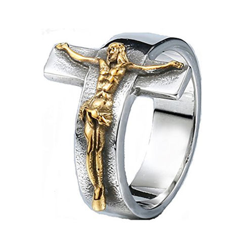 Cross Ring for Men, JESUS IS LORD Romans 10:9 Bible Verse, Stainless S –  North Arrow Shop