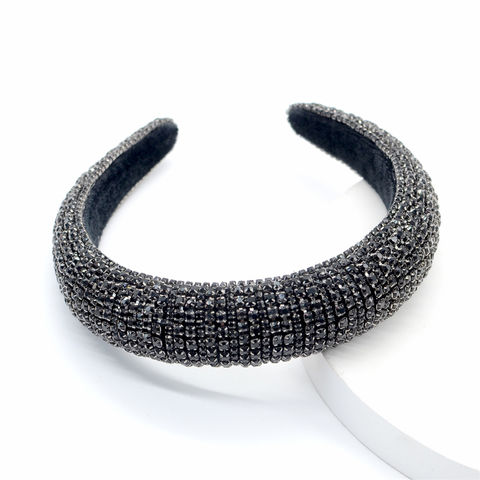 Large Bandeau de Fête Brillante avec Strass, Accessoires de Cheveux en Gros