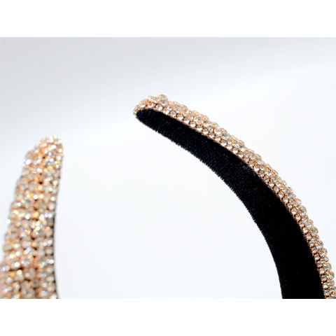 Large Bandeau de Fête Brillante avec Strass, Accessoires de Cheveux en Gros