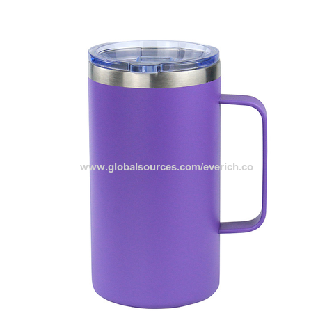 Hot Sell Double Wall Stainless Steel Vacuum Insulated 16oz 24oz Stainless  Steel Powder Coated Tumbler with Handle and Lid - China Cup and Mug price
