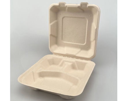 Disposable 8 inch 3 Compartments Take Away Food Box Custom Printed  Disposable-Buy cornstarch clamshell ,corn starch food container,cornstarch  fast food box,take away box,disposable box on Food Packagi