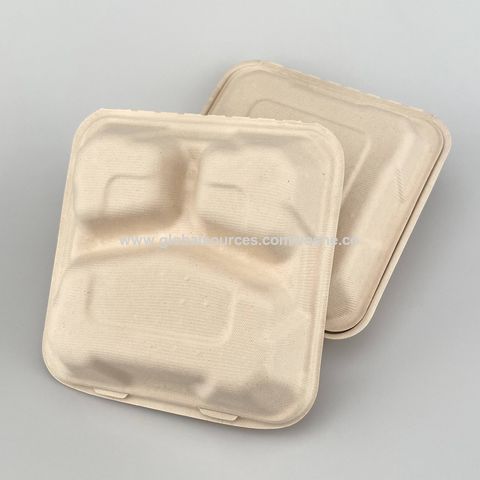 Buy Wholesale China 600ml Disposable Lunch Box Eco-friendly Food Packaging  Bagasse Food Containers Packaging Box & Lunch Box at USD 0.056