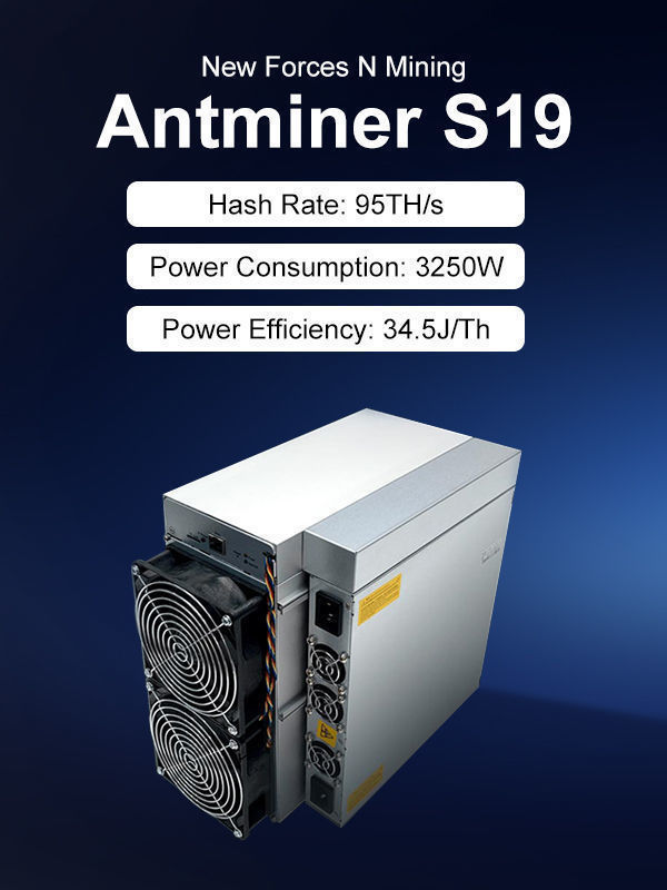  New Bitmain Antminer s19 95TH/S Asic Miner 3250W BTC