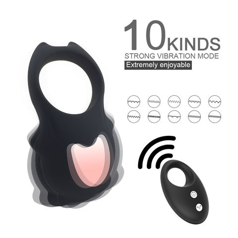 Vibrating Cock Ring with Electric Shock, Silicone Penis Ring Vibrator with  10 Vibration Modes and 5 Modes Electric Shock, Remote Control Rechargeable
