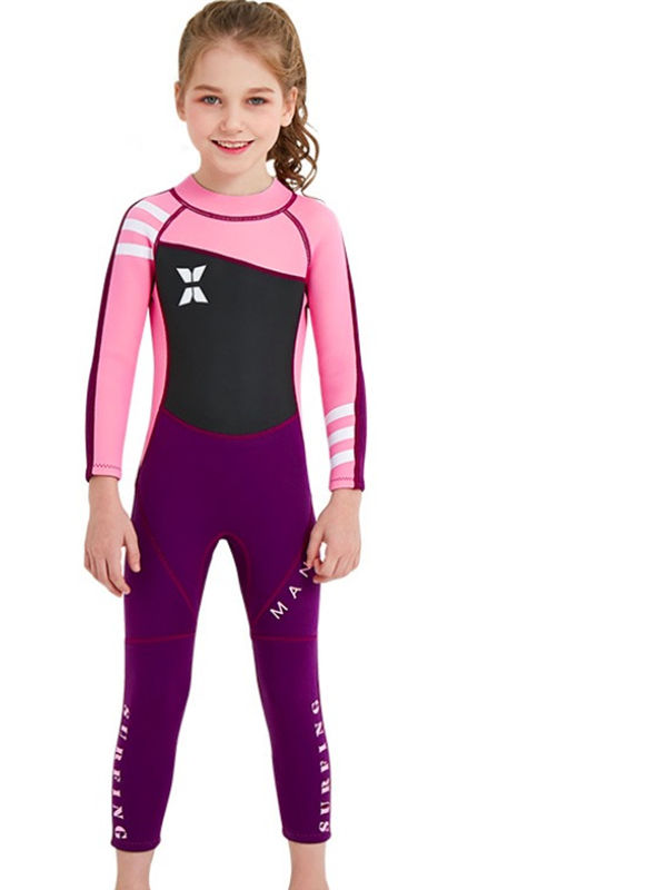 2.5MM Children One Piece Long Sleeve Diving Wetsuit Kids Boys Girl Swimming Suit