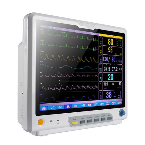 12 ICU Vital Signs Monitor Patient Monitor SpO2,NIBP,ECG,RESP,TEMP PR +  Gift US