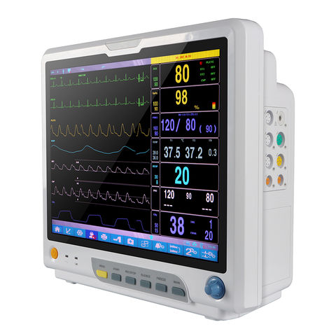 12 ICU Vital Signs Monitor Patient Monitor SpO2,NIBP,ECG,RESP,TEMP PR +  Gift US