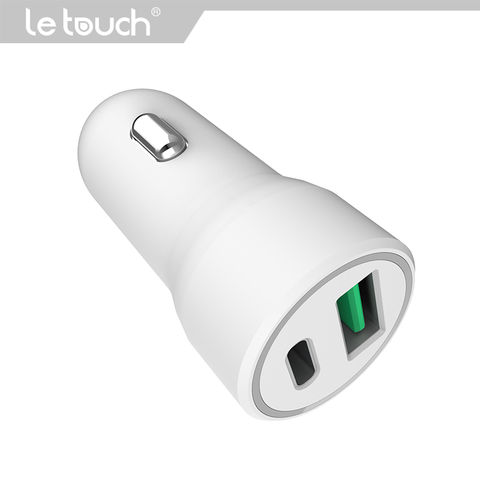 PD20W+QC3.0 A+C Dual-Port Kfz-Ladegerät, unterstützt Schnellladen für iPhone 12/13 Serie