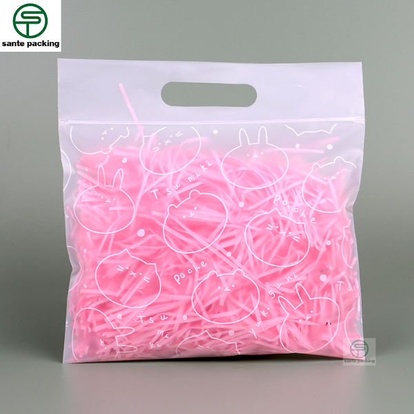 Hot Selling Eco friendly Zipper Resealable Clothes Packaging Frosted  Plastic Ziplock Bag - Qingdao Sante Packing Co., Ltd.