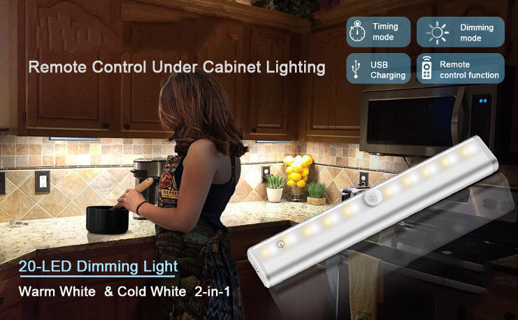 Remote Control Under Cabinet Lighting, Rechargeable Under Cabinet Lighting With Remote
