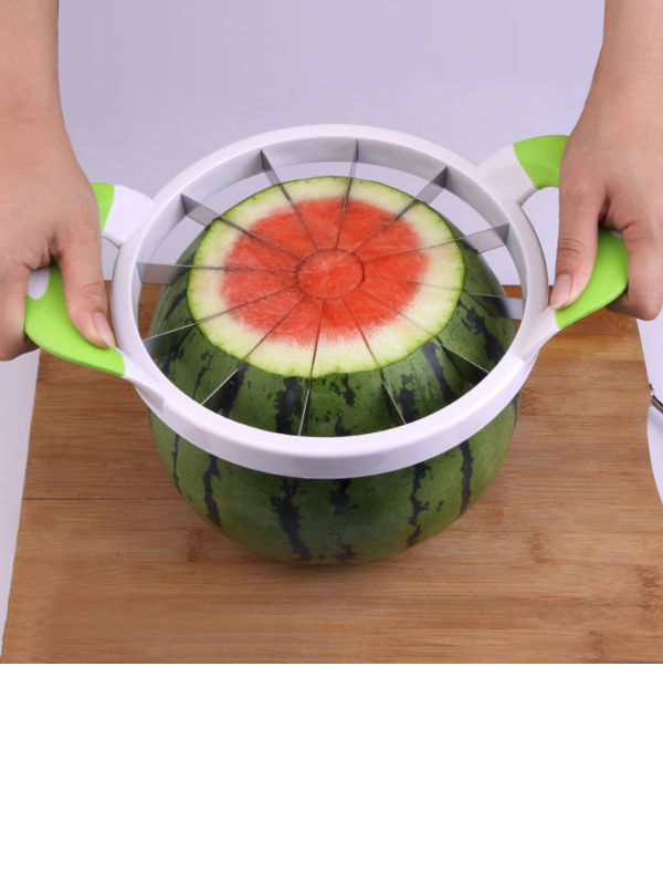 Watermelon Slicer Stainless Steel Windmill Watermelon Cutter Kitchen Fruit  Slicer Cutter Tool Watermelon Digger Fruit Divider