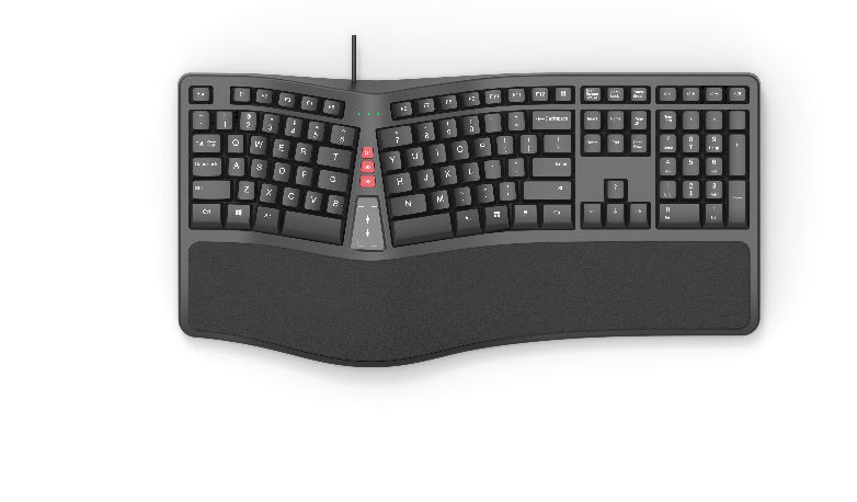 ergonomic keyboard with wrist support