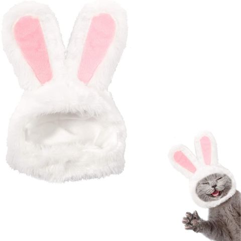 Costume - ensemble,Déguisement de pâques mignon et amusant,chapeau de lapin  avec oreilles pour chats et petits chiens- WHITE[F4718] - Cdiscount