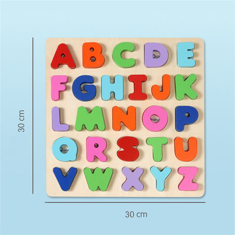 Wooden English Alphabet Letters, Letters Jigsaw, Montessori Puzzle,  Personalized Alphabet Board, Wooden Letter Puzzle, Alphabet Toy, Letter, 