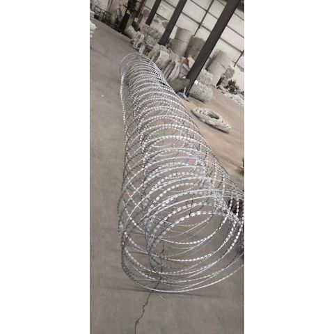 Rouleau de fil de fer barbelé, treillis métallique en spirale