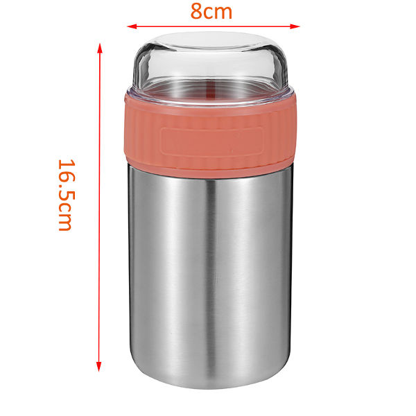 500ML Stainless Steel Lunch Box Food Container Thermos Heated Flask Storage  Kids