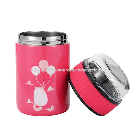 500ML Stainless Steel Lunch Box Food Container Thermos Heated Flask Storage  Kids