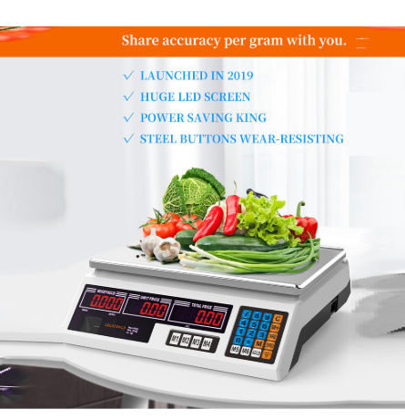40kg Precision Electronic Price Computing Scale Stainless Steel Electronic  Kitchen Scales Commercial Shop Scales Weigh(EU