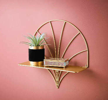 Corner Gold / Rose Gold Brass Triangle Wall Mounted Shower Caddy