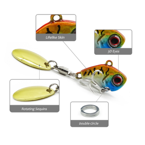Spoon Lures, Fishing Lures Sequin Hard Metal For Saltwater 20g