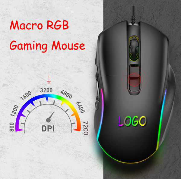 Scriptable Gaming Mouse Programmable Gamer Mouse,10D Optical 826 Sensor Macro Software Game ...
