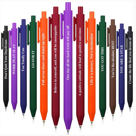 Buy Wholesale China Inspirational Pens Colorful Motivational Encouraging  Writing Ball Pen & Pen at USD 0.15