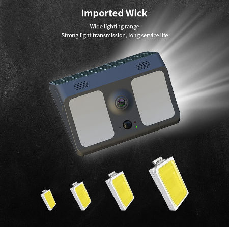 1080P Outdoor solar IP camera LED Smart Lights IP67 Waterproof WIFI APP Control Garden Light camera supplier