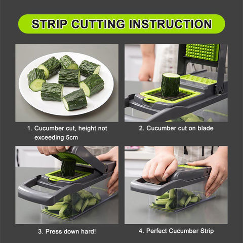 Multifunctional Vegetable Slicer Manual Grater Vegetable Chopper 3 in 1  Stainless Steel Potato Spiral Slicer Kitchen Accessories