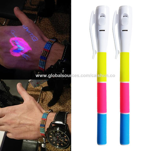 Buy Wholesale China 3 In 1 Uv Light Markers Invisible Ink Magic