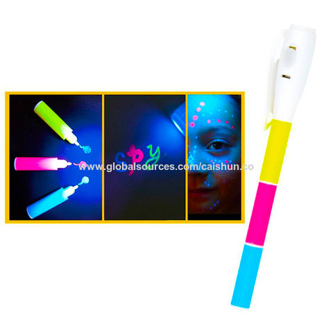 Buy Wholesale China 3 In 1 Uv Light Markers Invisible Ink Magic