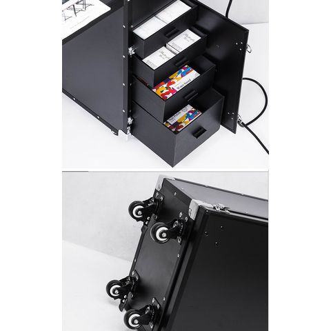 3-Tier Rolling Makeup Train Case Nail Polish Storage Box Organizer