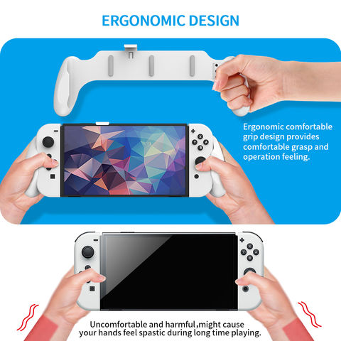 Switch OLED Grip, Switch OLED Accessories Grip with Game Storage and  Kickstand, Hand Grip Compatible with Nintendo Switch and Switch OLED