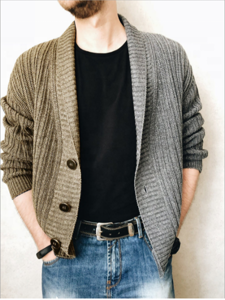 mens colorful cardigan