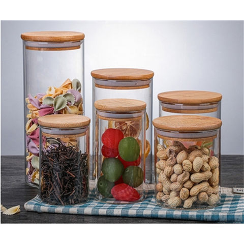 Buy Wholesale China Glass Canisters Glass Jars Set Spice Jars With