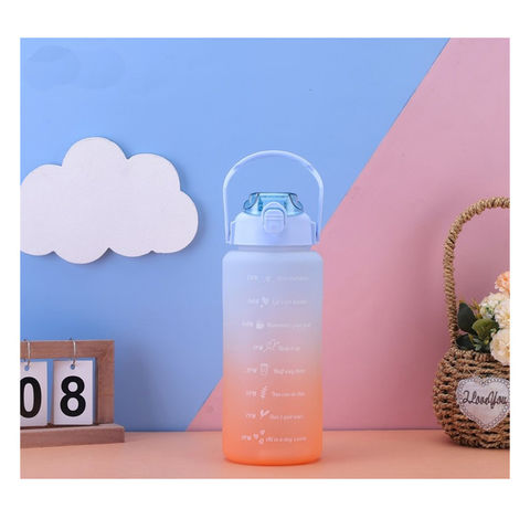 2000ml Large Capacity Plastic Straw Water Cup Sports Water Bottle High  Value Outdoor Camping Drinking Tools