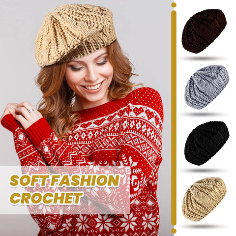 Boina De Lana Para Mujer, Estilo Francés, Cálida Y Ligera, Ideal Para Otoño E Invierno