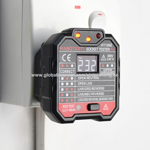 250V Plug Socket Tester , Habotest HT106D Socket Tester
