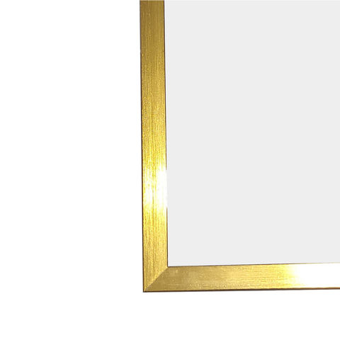 Al por mayor grande de oro arco metal enmarcado largo piso soporte colgante espejo pared