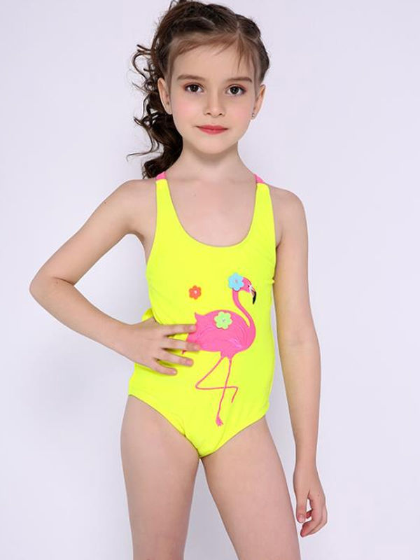Baby Little Girls' swimwear Children One Piece Micro Swimwear Kids