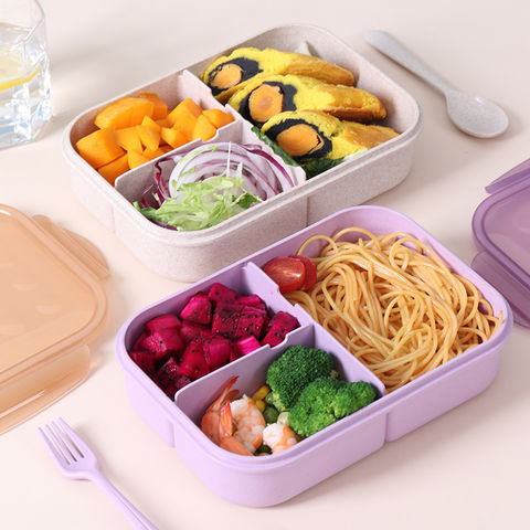 1pc Wheat Straw Sealed Food Preservation Box, Microwavable Lunch