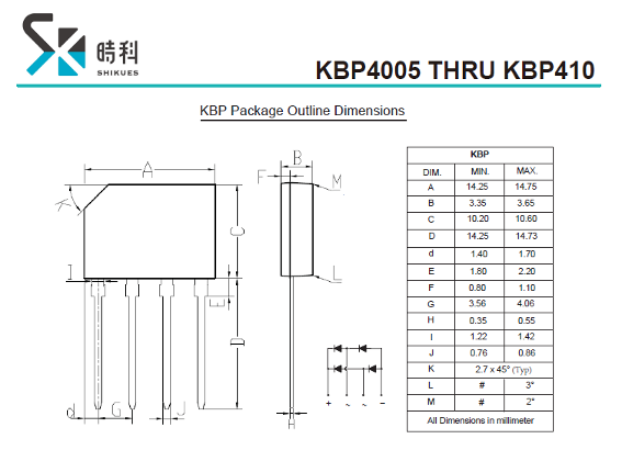 Hot Sale Price List Of Electronic Component KBP410 Bridge Rectifier ...