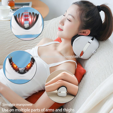Chiropractic Heating Massage Pillow, Vibrating Massager, Neck