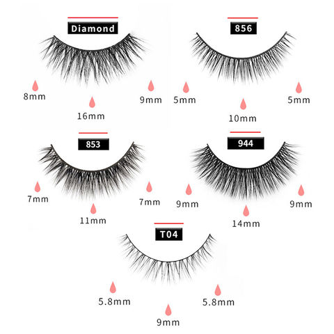 Pestañas magnéticas 3D con delineador de ojos, impermeables, duraderas, hechas a mano, pestañas postizas naturales al por mayor