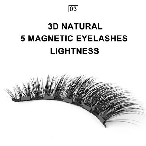 Pestañas magnéticas 3D con delineador de ojos, impermeables, duraderas, hechas a mano, pestañas postizas naturales al por mayor