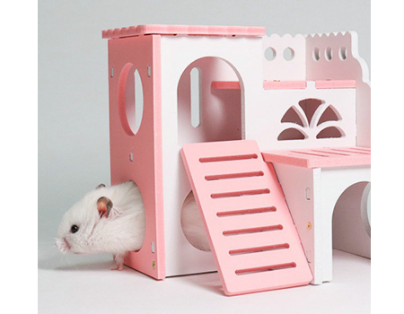 Eco Board Guinea Pig Hamster Hammock Slide Stairs Bed Nest Villa House Cage Toys 