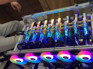 Mining rig 8 GPU in-line platform alignment system B85 multi graphics ...