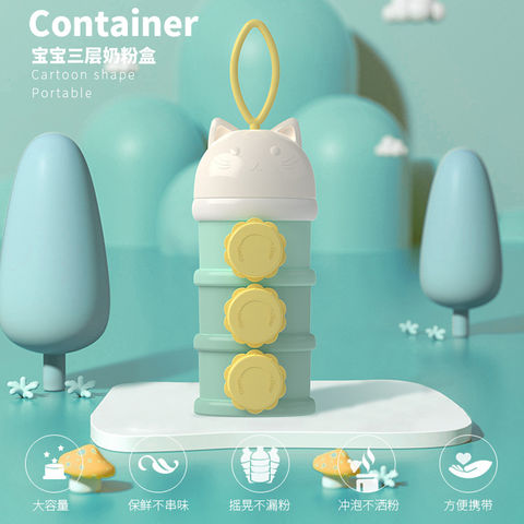 Contenedor de leche en polvo para bebé con forma de gato lindo de Amazo, caja de almacenamiento de alimentos para bebé, gran oferta