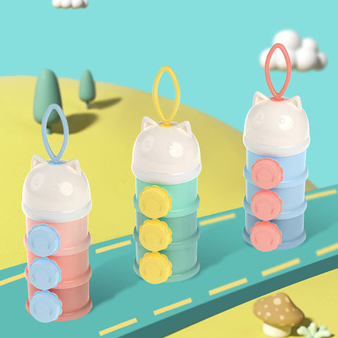 Contenedor de leche en polvo para bebé con forma de gato lindo de Amazo, caja de almacenamiento de alimentos para bebé, gran oferta