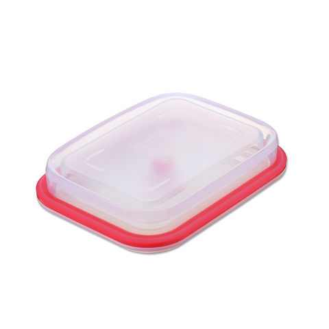 1pc, Silicone Kids Bento Lunch Box, Reusable 3 Compartment Silicone Lunch  Box With 3 Dividers Microwave Portable Silicone Picnic Box Easy To Clean