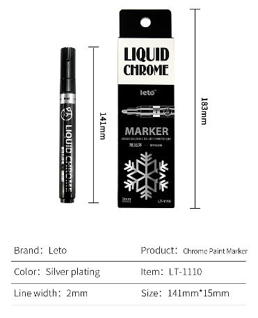 Sipa Liquid Chrome Paint Markers 3 PC Set